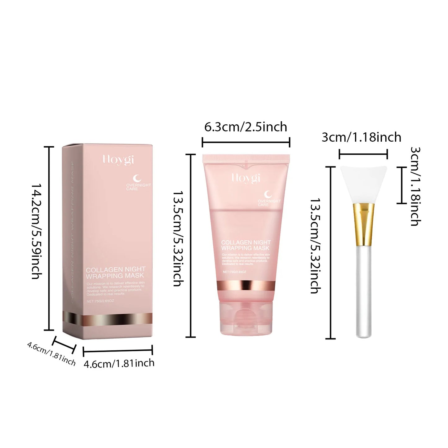 Collagen Overnight Wrapping Mask Fade Fine Lines Firming Deep Hydrating Replenishment Shrink Pores Brightening Korean Skin Care