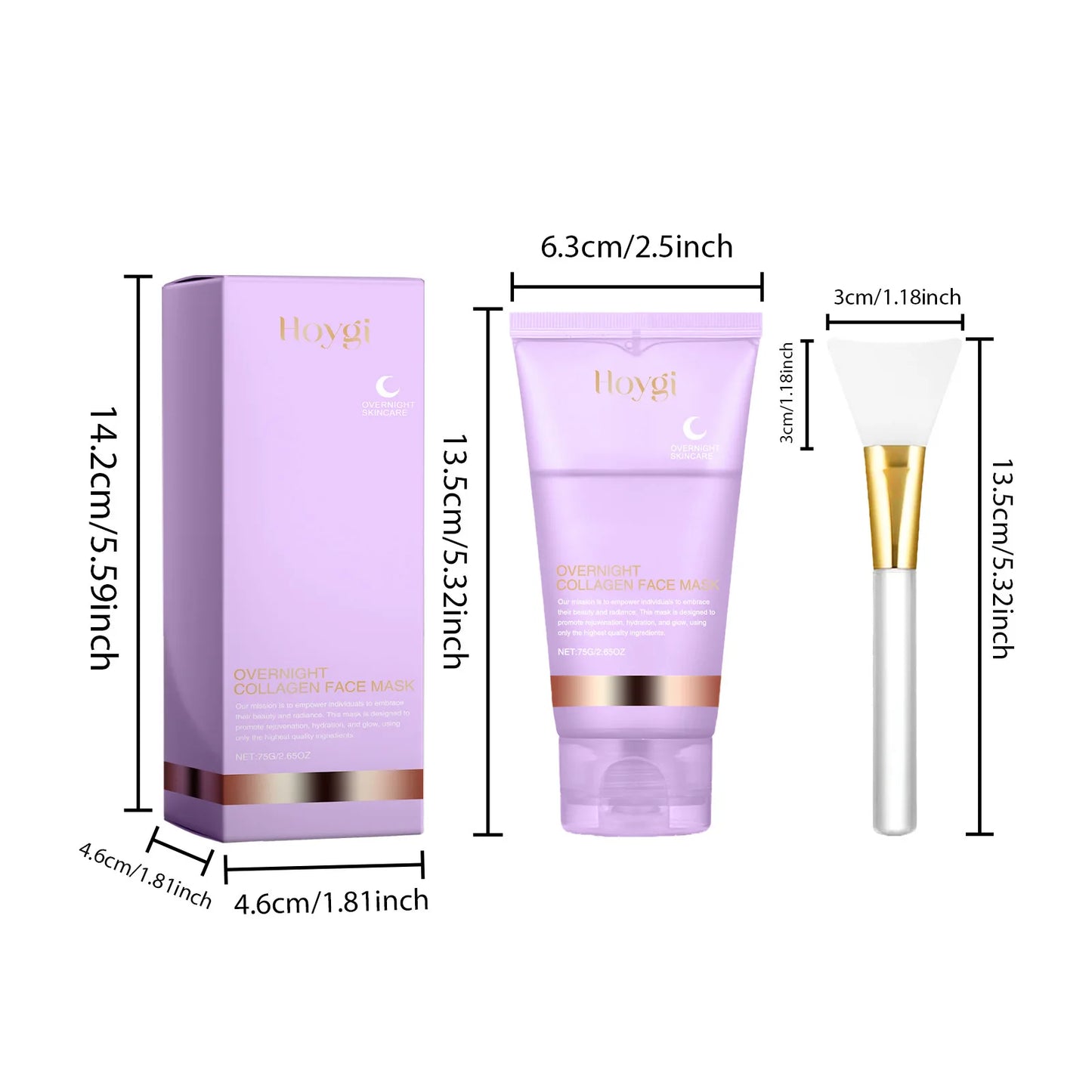 Collagen Overnight Wrapping Mask Fade Fine Lines Firming Deep Hydrating Replenishment Shrink Pores Brightening Korean Skin Care