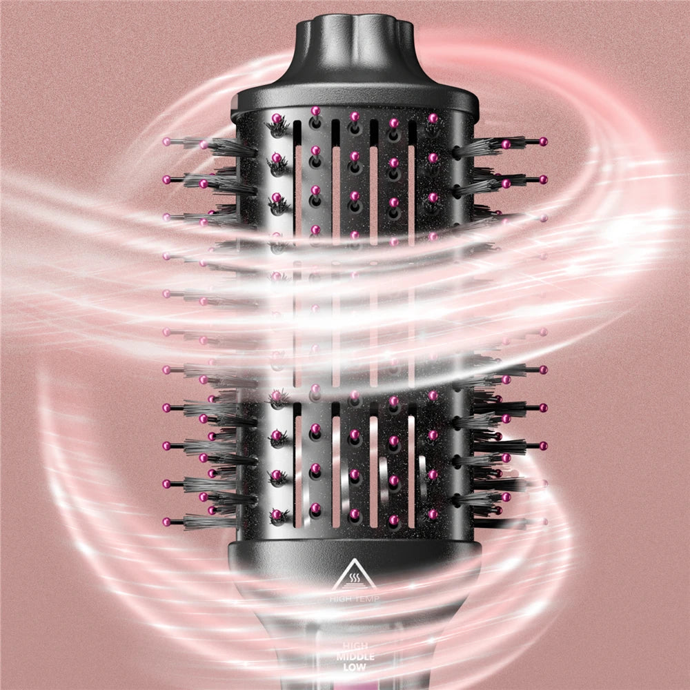 KIPOZI Hot Air Brush 4 in 1 Hot Air Comb Reduces Frizz Static Electricity Hair Dryer Blow Dryer Brush Create Voluminous Curls