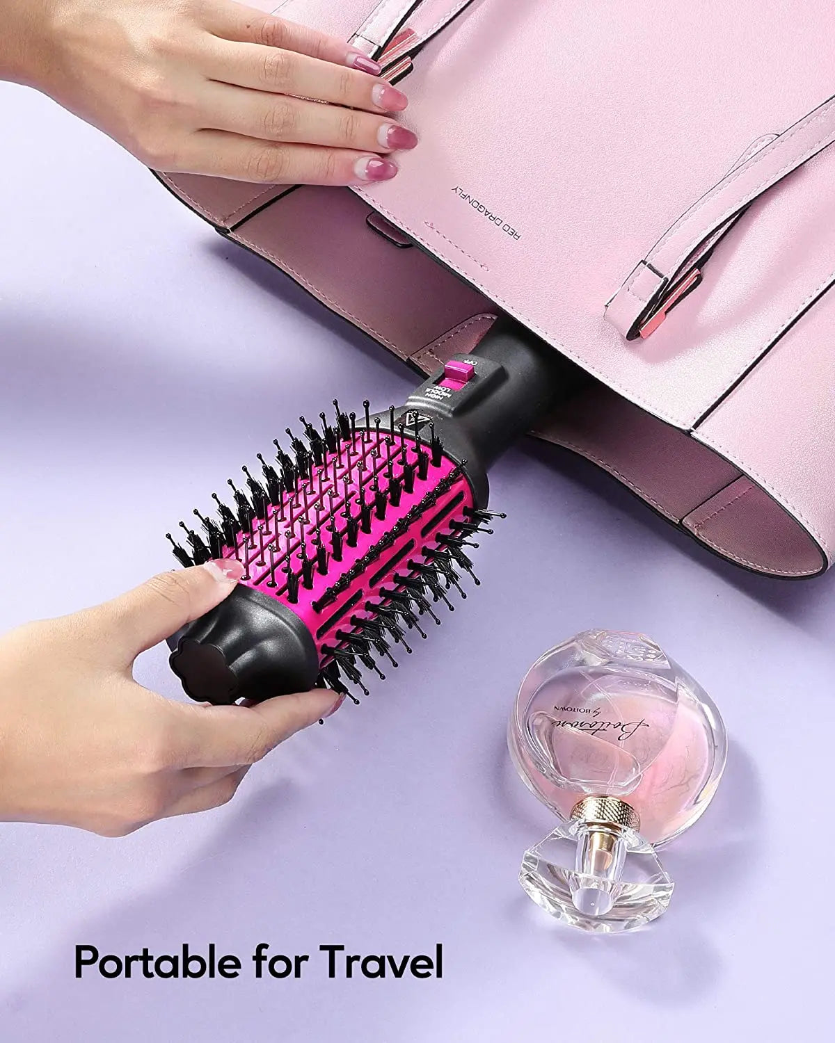 KIPOZI Hot Air Brush 4 in 1 Hot Air Comb Reduces Frizz Static Electricity Hair Dryer Blow Dryer Brush Create Voluminous Curls